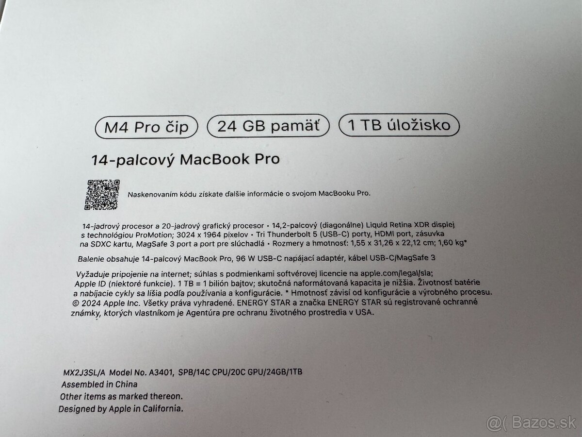 neotvorený MacBook Pro M4 14" - 3