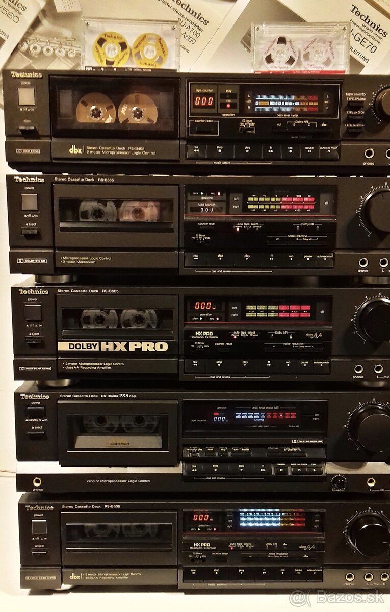SERIA tape deck TECHNICS HX PRO, dolby system B,C, DBX = Ka1 - 3