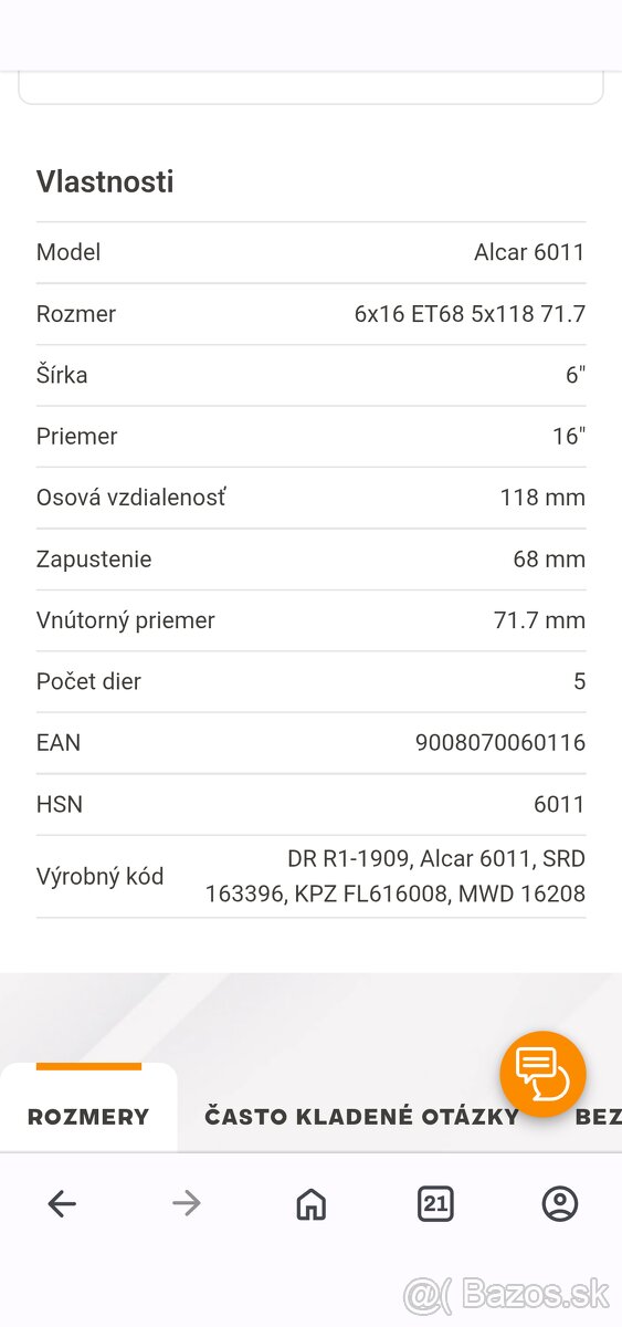 Plechové disky fiat Citroen - 3