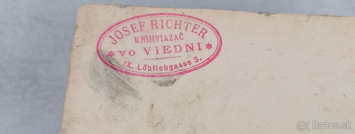 Starožitna kniha rok 1896 - 3