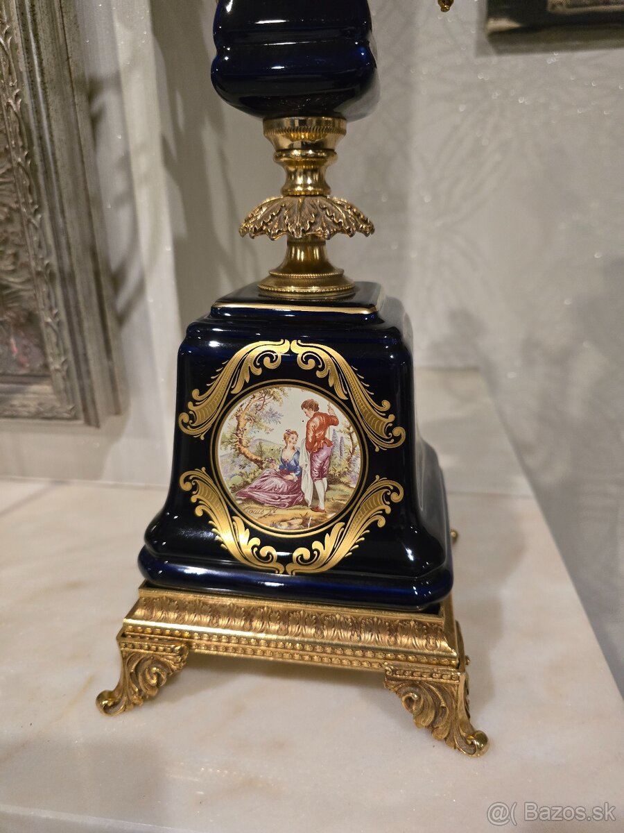 Krbove hodiny a svietniky limoges. - 3