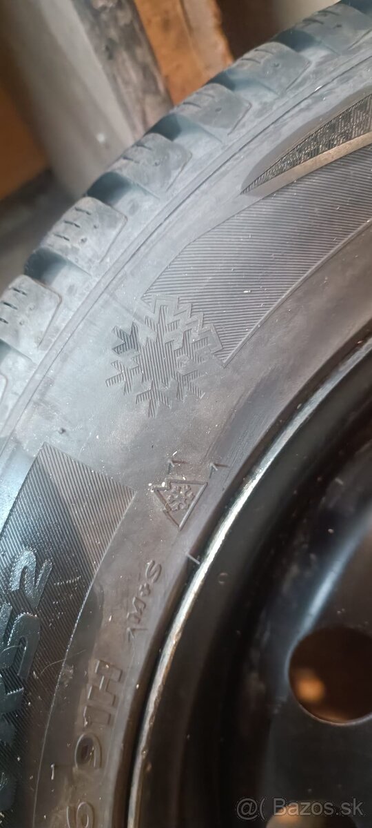 Predaj 4x zimne pneumatiky na plechovych diskoch - 3