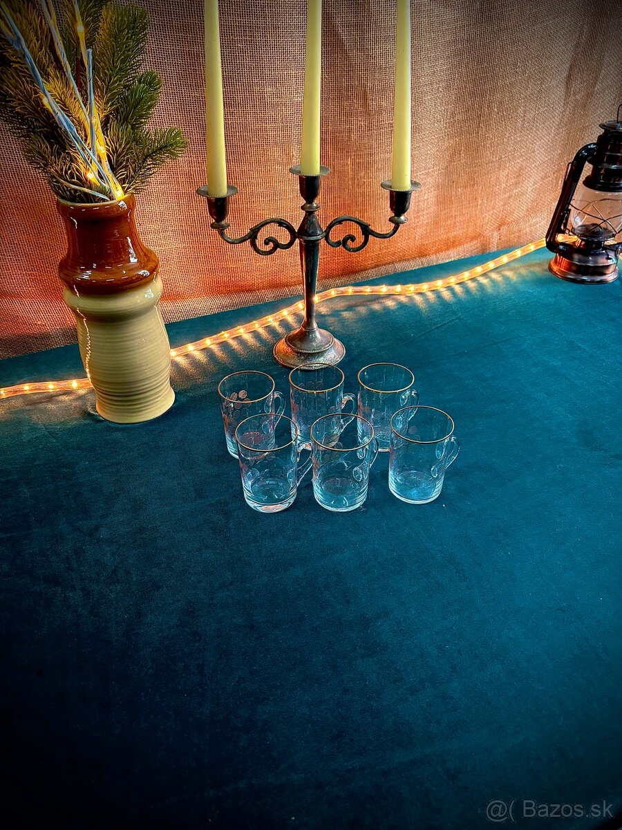 Zlate retro poháriky s uškom - 3