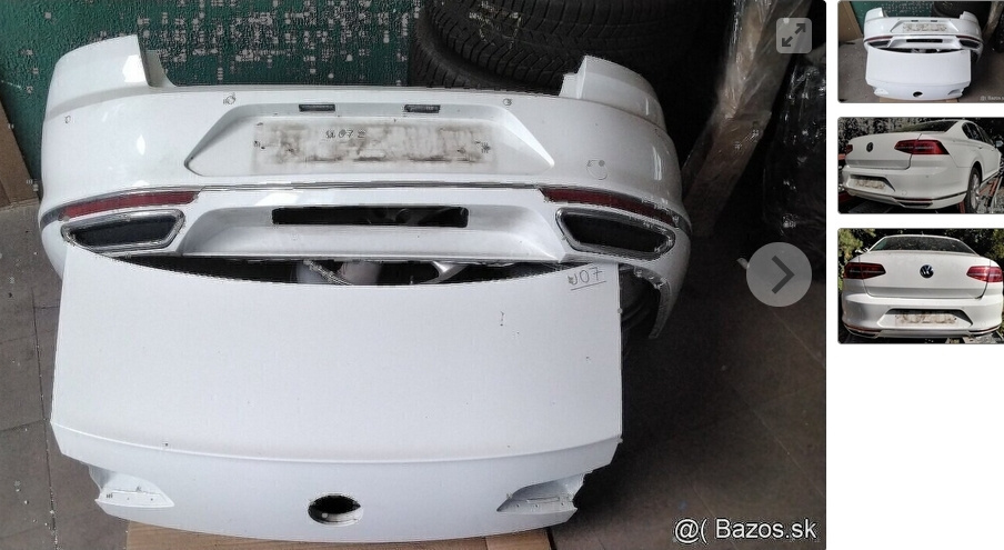 predám ZADNÝ NÁRAZNÍK Volkswagen Passat B8 2.0 TDi 2019 - 3