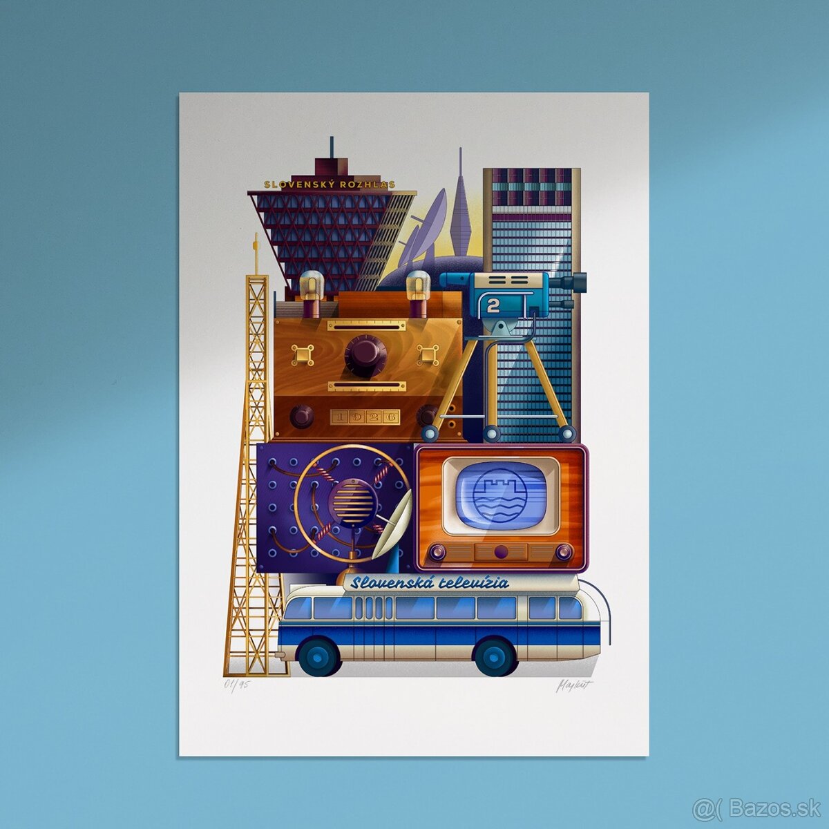 Grafika RTVS 95/65 výročie RTVS - Igor Majkút - 3