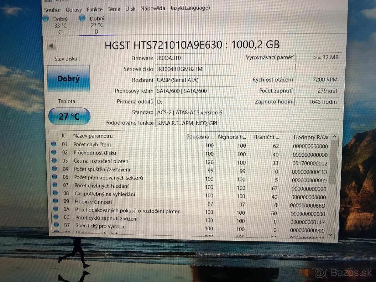 Western Digital BLACK disk sata 2,5" 1TB- 7200ot. - 3