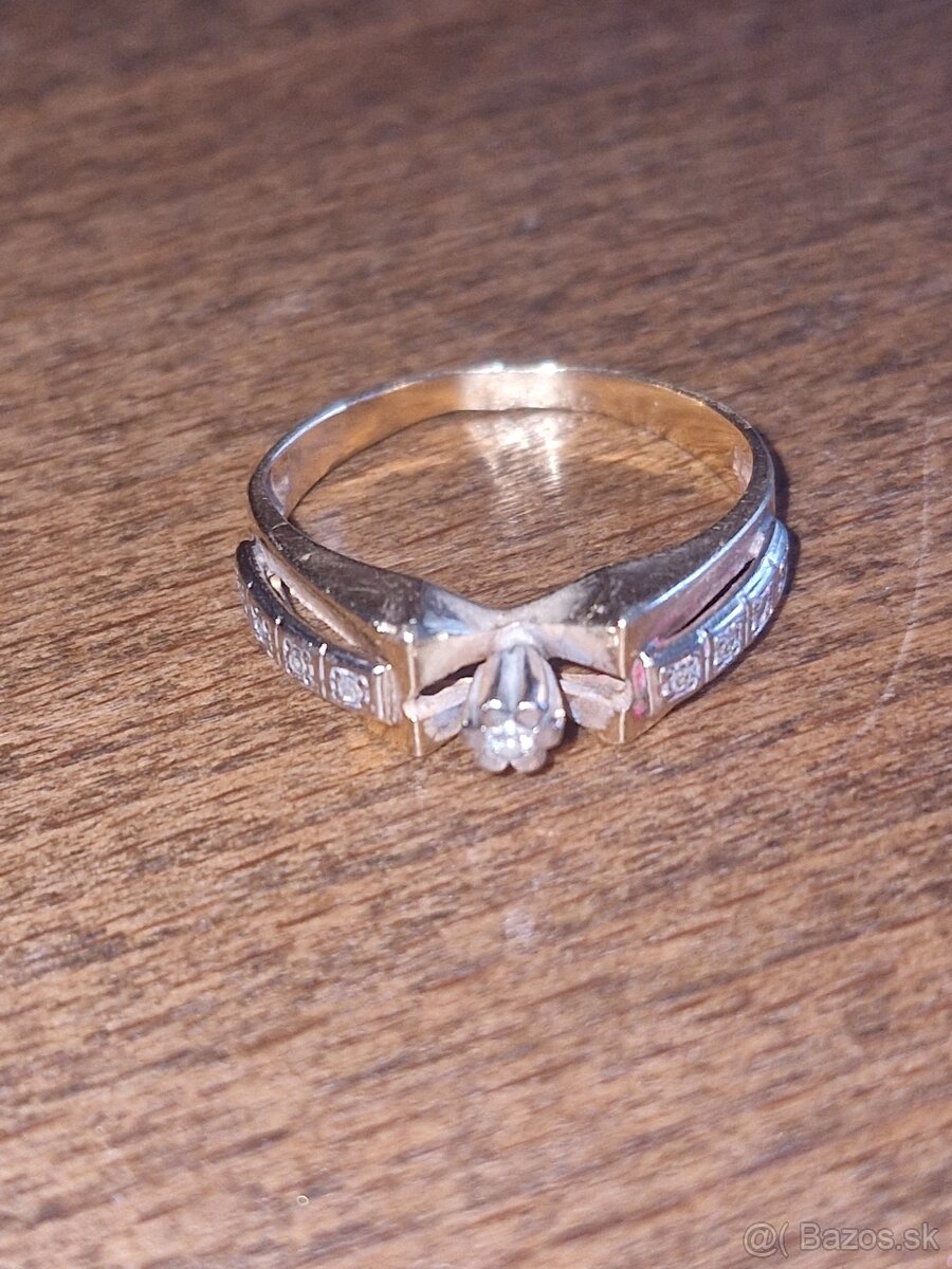 💎 Zlatý prsteň s diamantmi - 3