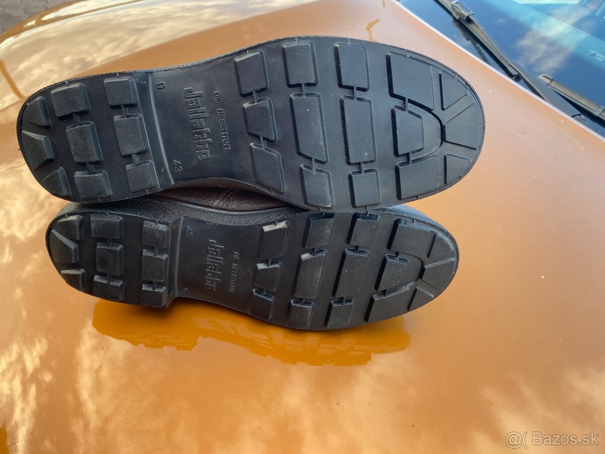 Francúzska kvalitná pracovná kožená obuv,nové velkost43 - 3