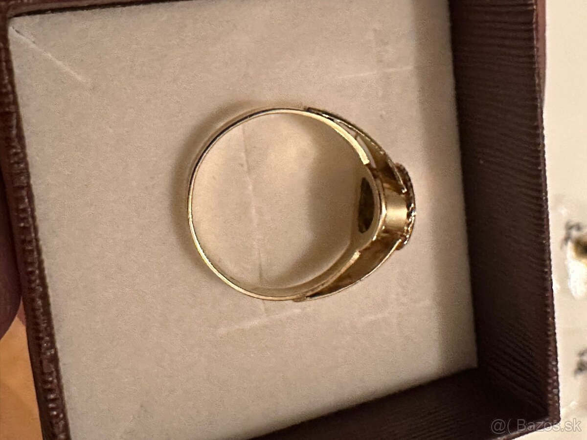 pánsky zlatý prsten 14 kt zlato - 3
