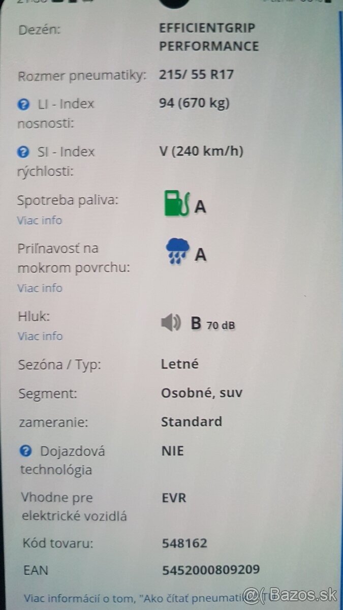 Letné pneu Goodyear EfficientGrip 215/55 R17 94V - 3