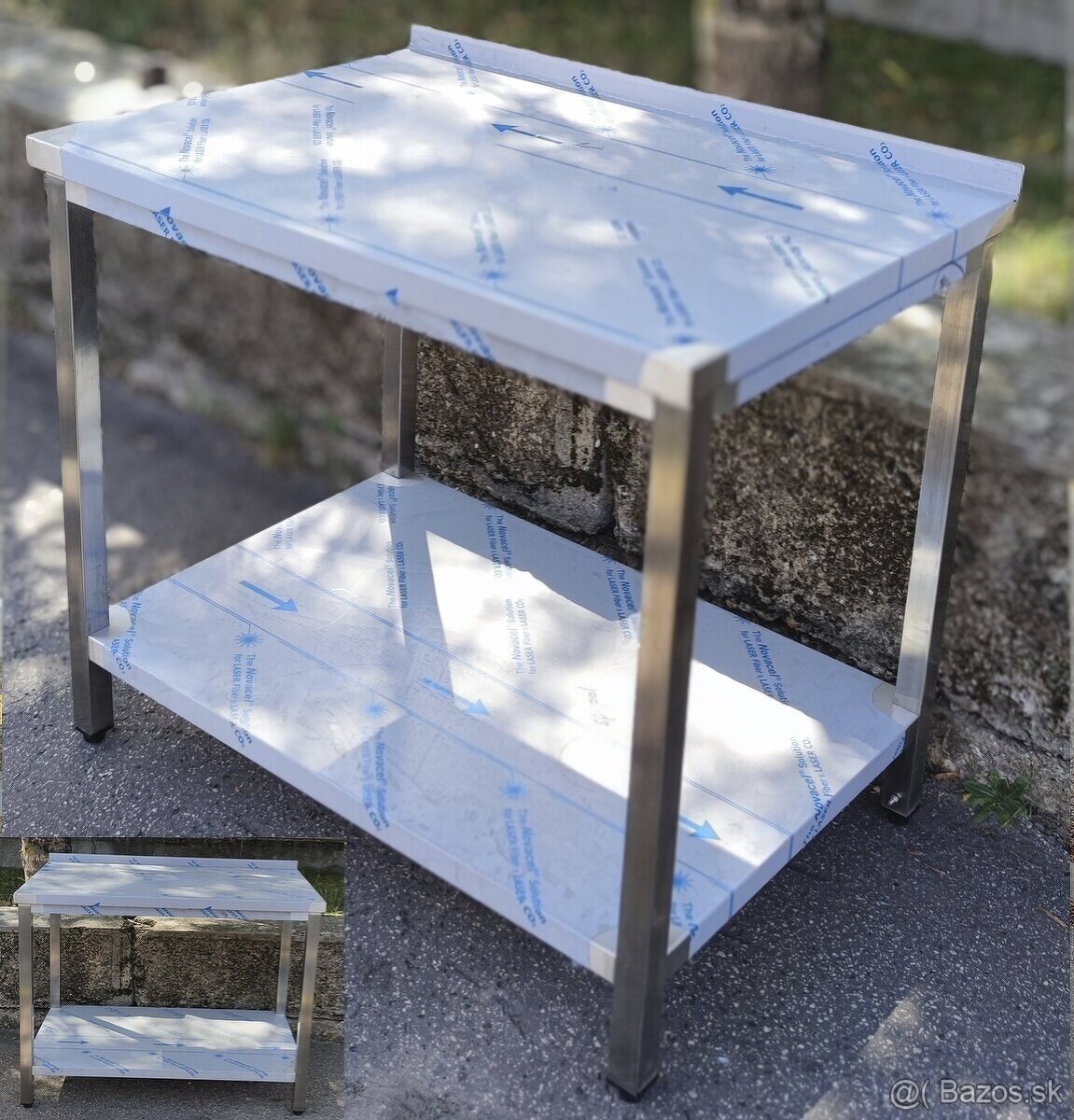 Gastro nábytok, pracovné stoly policové, dvojpolicové - 3