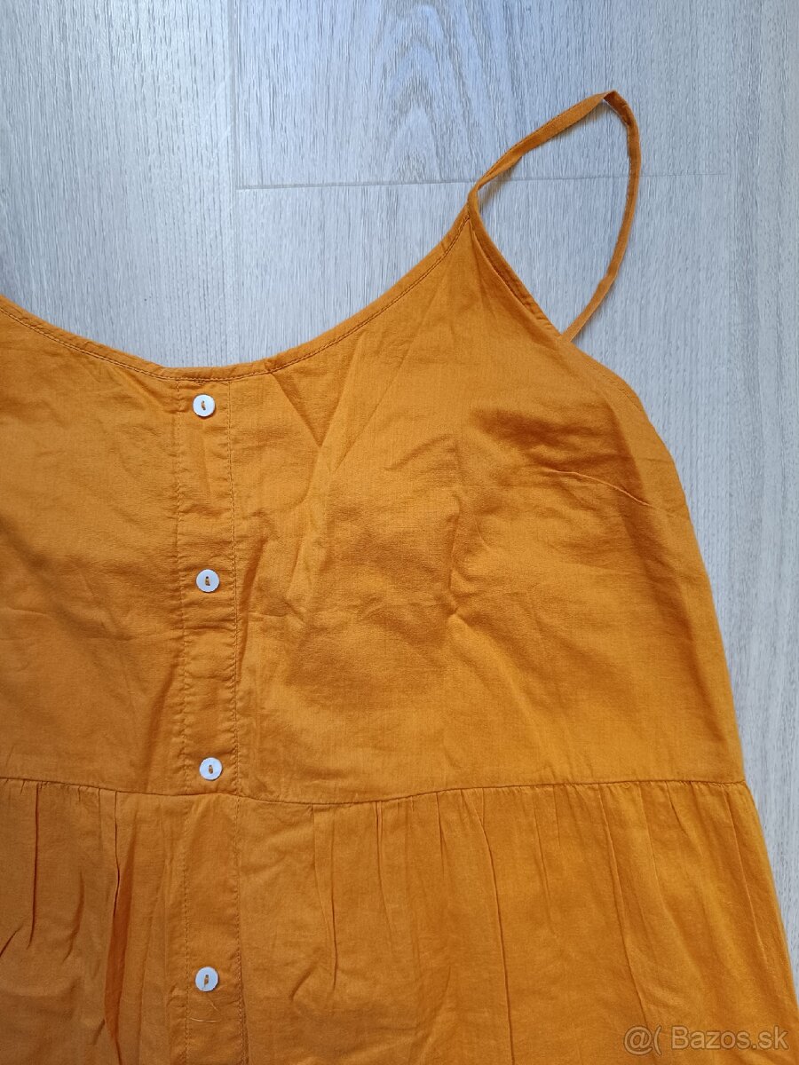 Dlhé oranžové šaty - 3