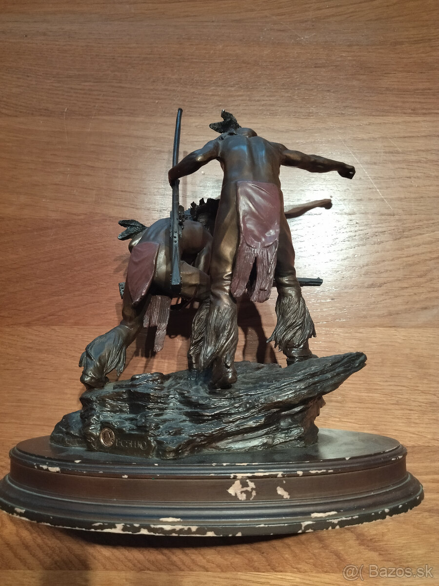 Bronze sculpture indians - intruder alert - ernie cselko - 3