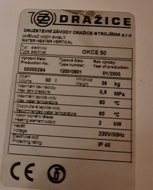 Bojler elektrický OKCE 50, 50l (15092.) - 3