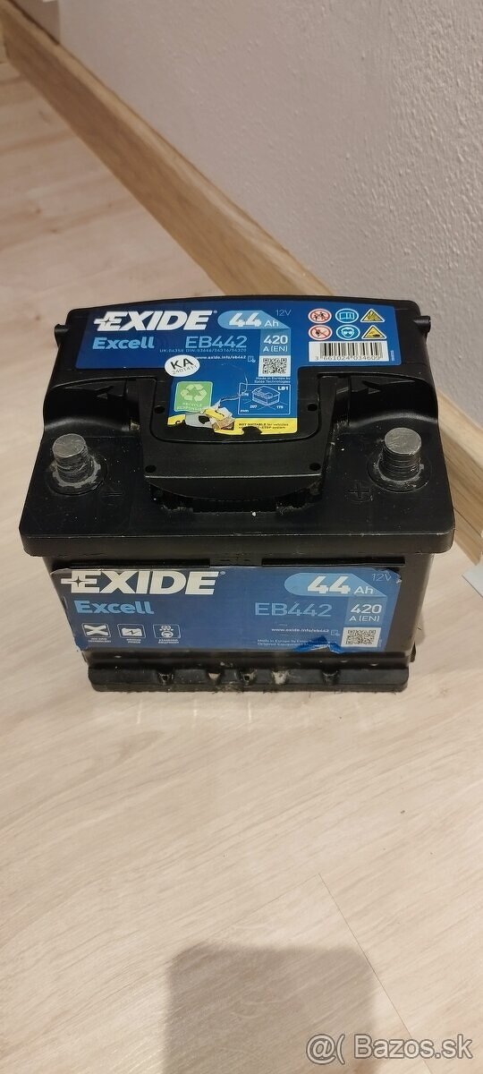 Predám autobatériu EXIDE EXCELL EB442, 44 Ah, 420 A. - 3