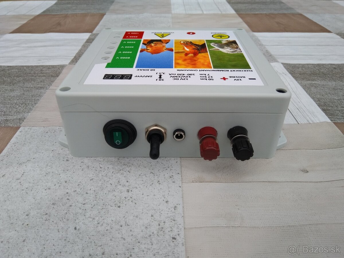 Elektrický, oplotok, ohradník, solár 12V/230V 10J - 3