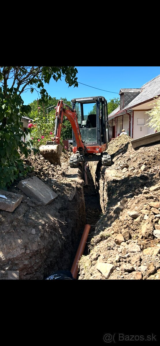Zemné a výkopové práce minibager - 3