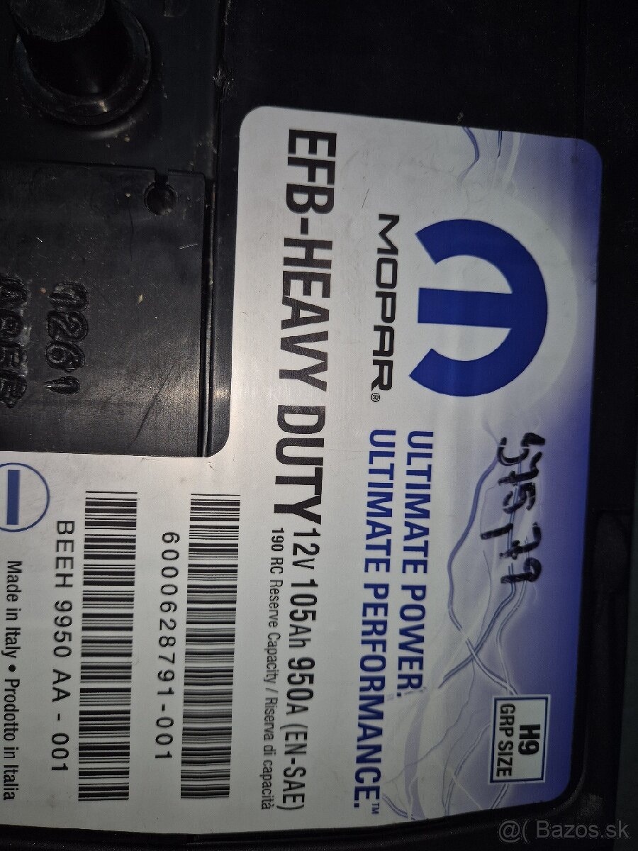 Autobateria mopar 12v 105ah 950A - 3