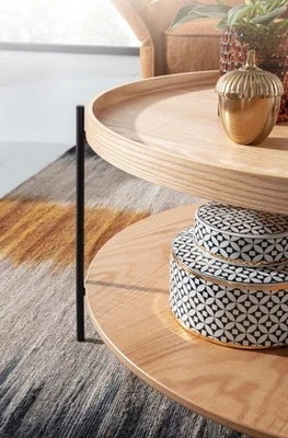 Konferenčný stolík dub s odkladacim priestorom - 3