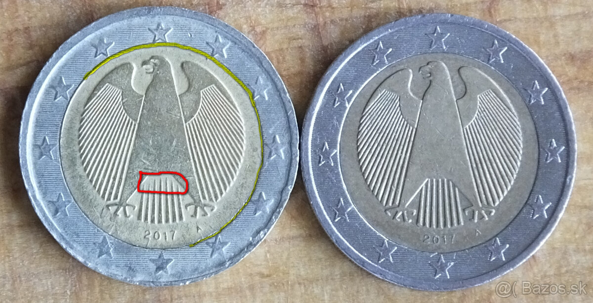 2 Euro mince Nemecko 2017 A - UNIKÁT možno 1 na svete - 3