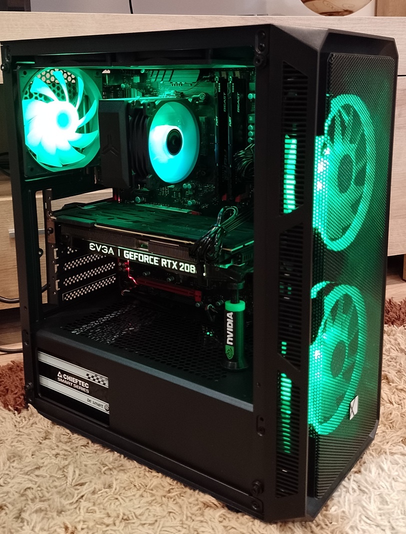 Herný výkonný PC-Ryzen 5+RTX 2080-8GB OC+32 GB RAM+NVMe+ARGB - 3