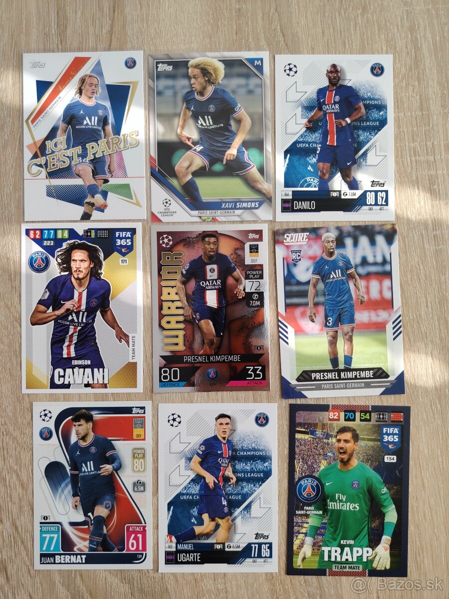 PSG - futbalové kartičky - 3