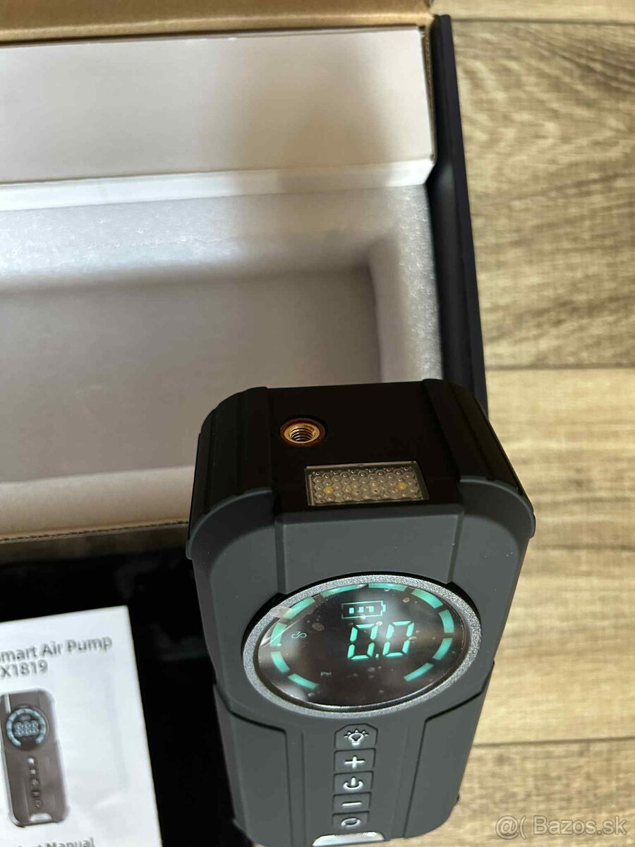 Nový prenosný kompresor pre auto bicykel - powerbanka - 3