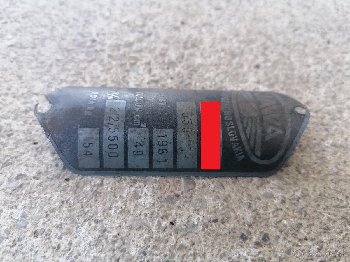 Predám štítok na Jawa 555 - 3