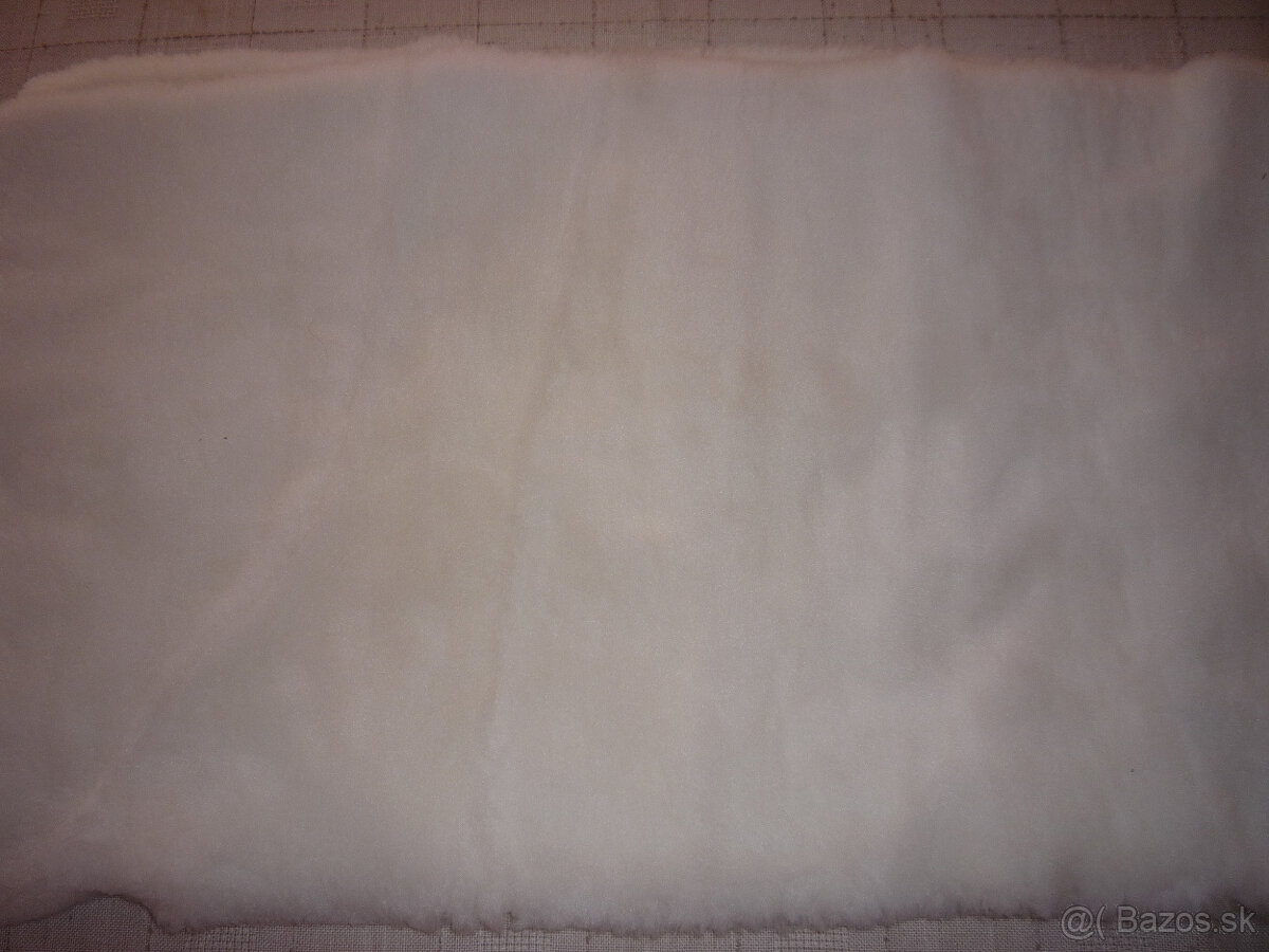 Plyšová tkanina LESKYMO - biela - 3