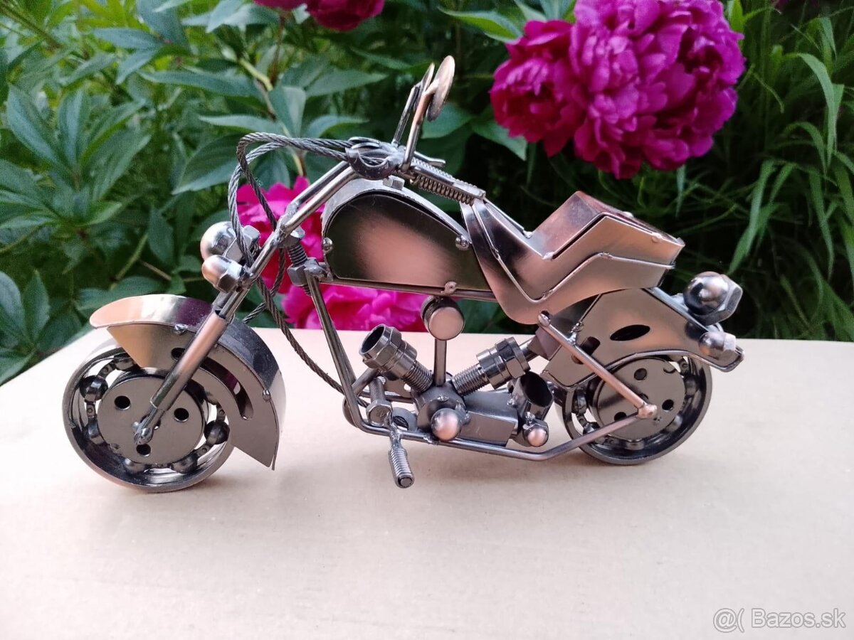 Kovový model motorky, nový - 3