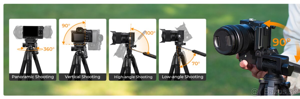 Predám statív K&F Concept SA255A3 190 cm - ako nový. - 3