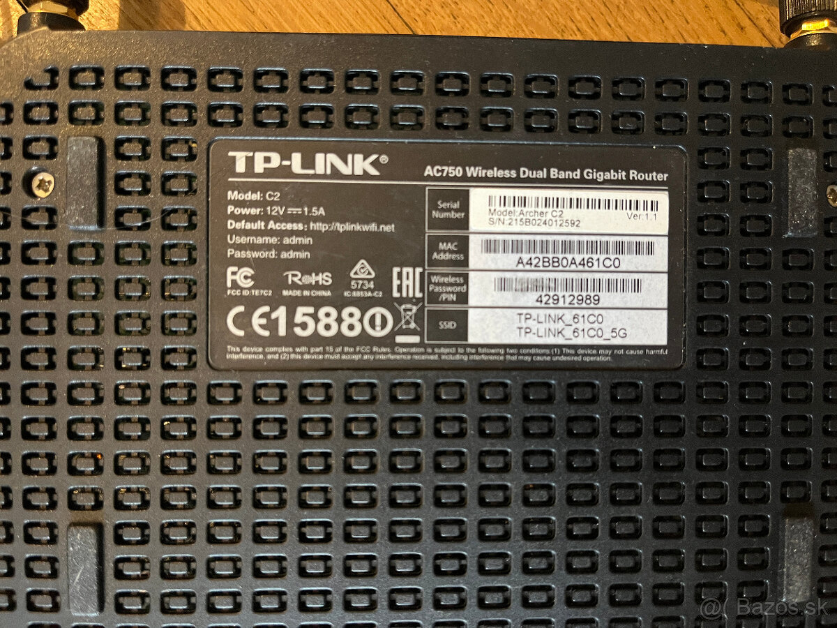 Predám wifi router TP-LINK C2 A750 - 3