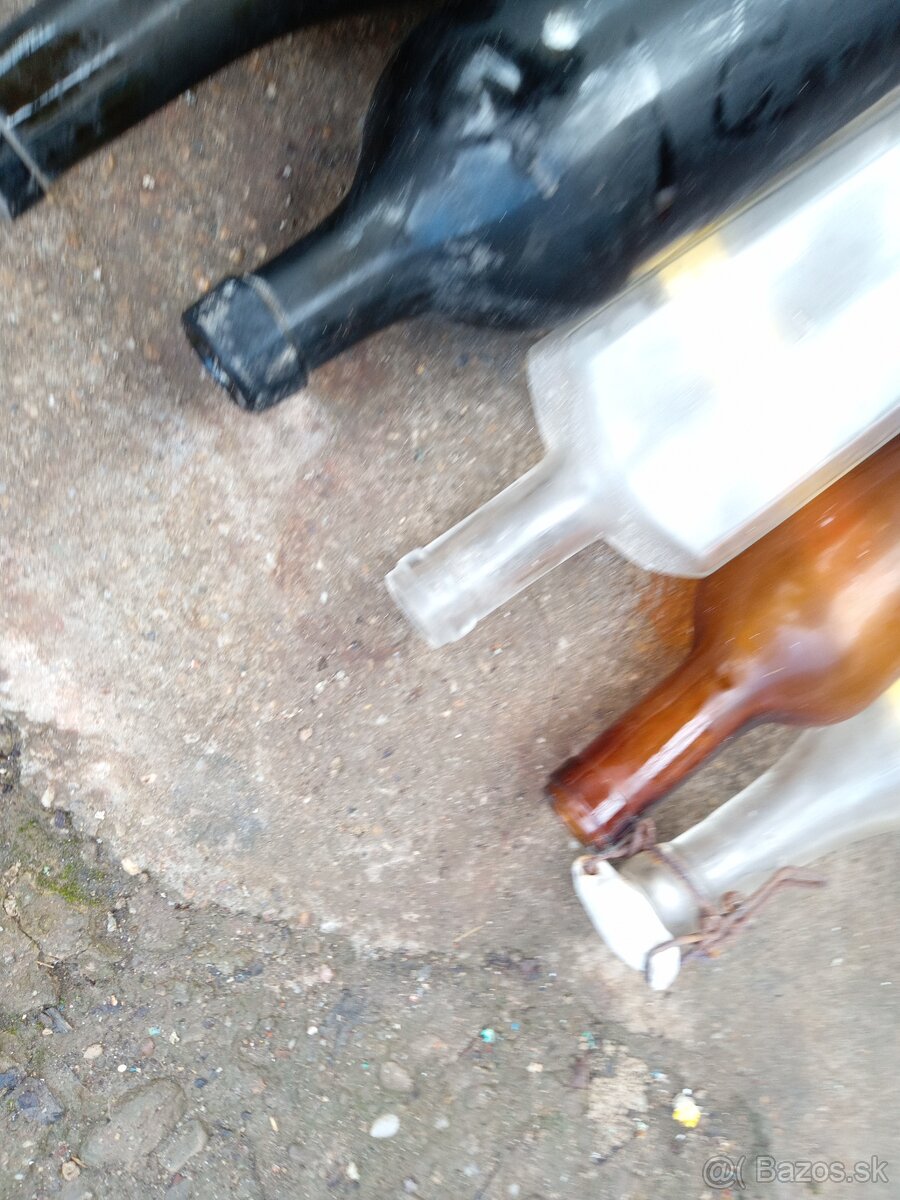 Staré fľaše na dekoráciu - 3