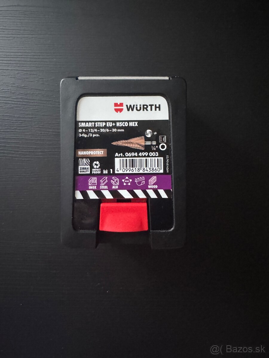 Wurth stromčekovy Stupňový vrták - 3
