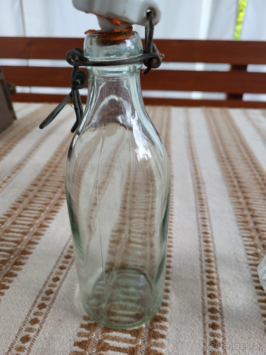 Predám starú nádobku na atrament+starú fľašu - 3