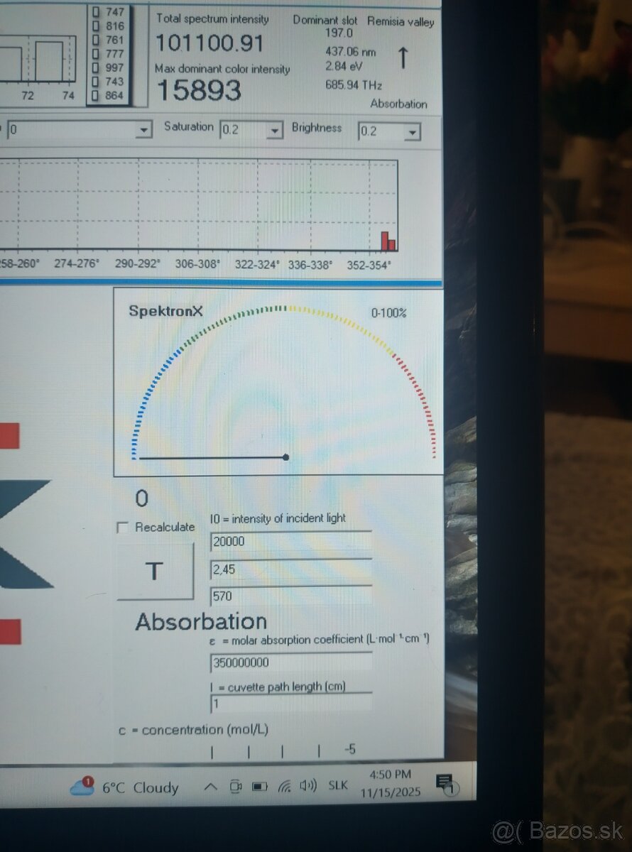 Softvér pre mikroskopy, spektrometre SpektronX - 3