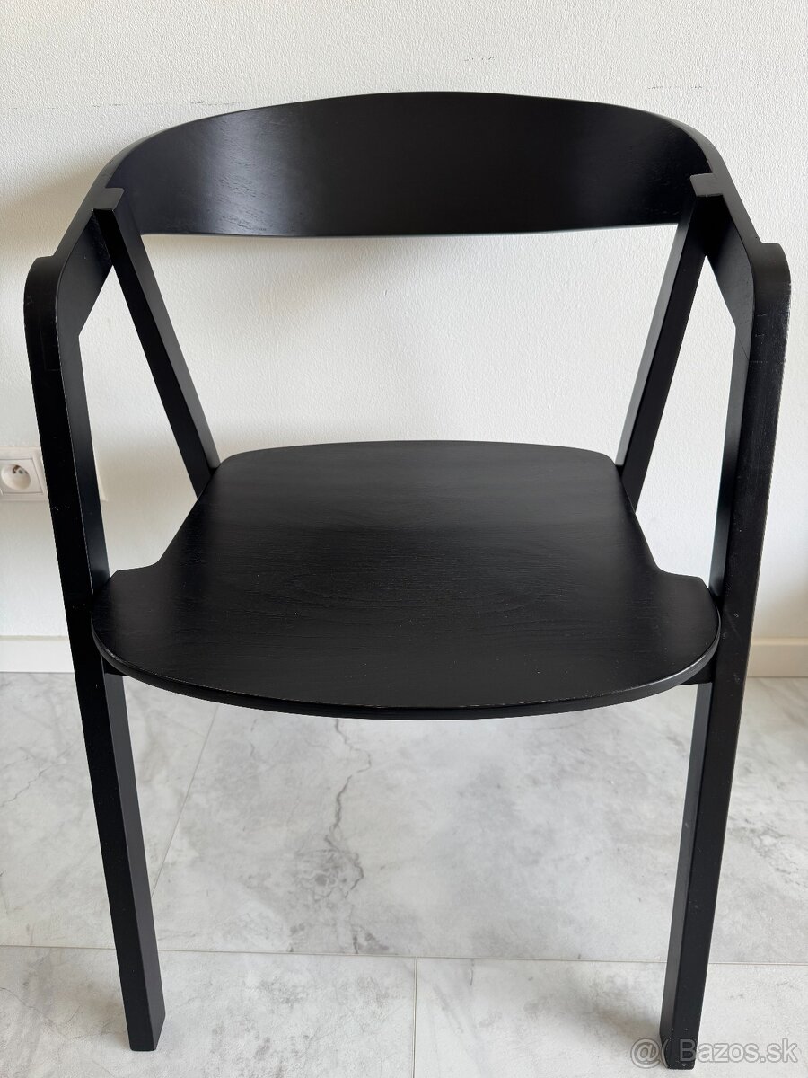 dublino NELL BLACK bukové drevené stoličky 6 ks - 3