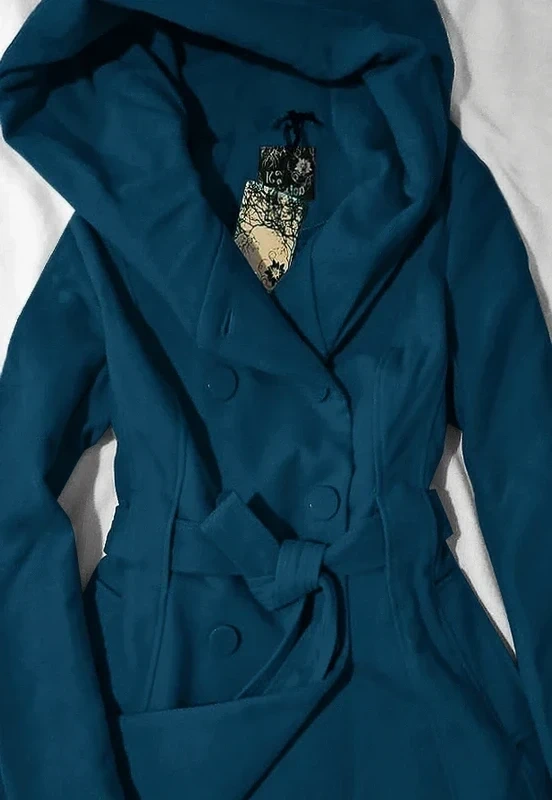 Dámsky kvalitný flaušový kabát Veľ. S - 3