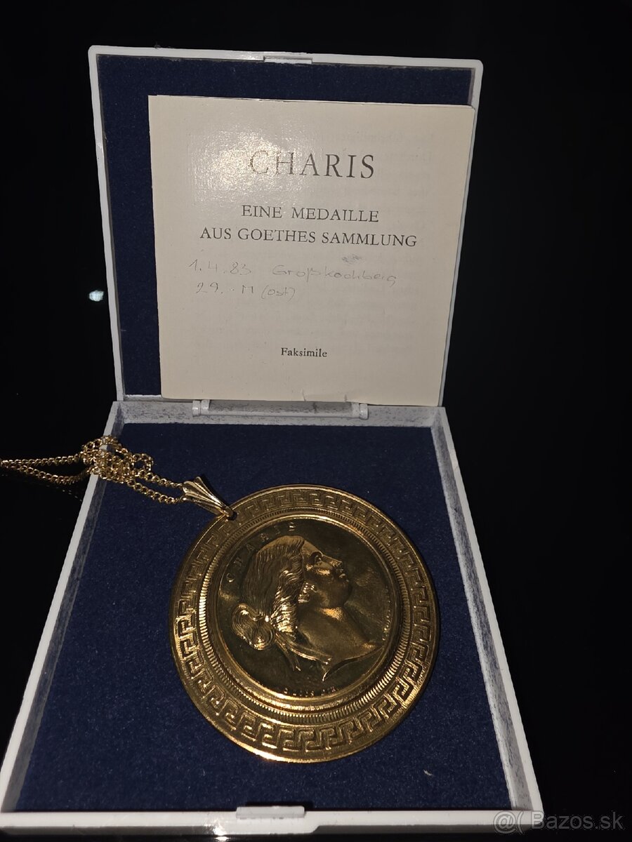 Dekoratívna medaila CHARIS – faksimile z Goethovej zbierky - 3