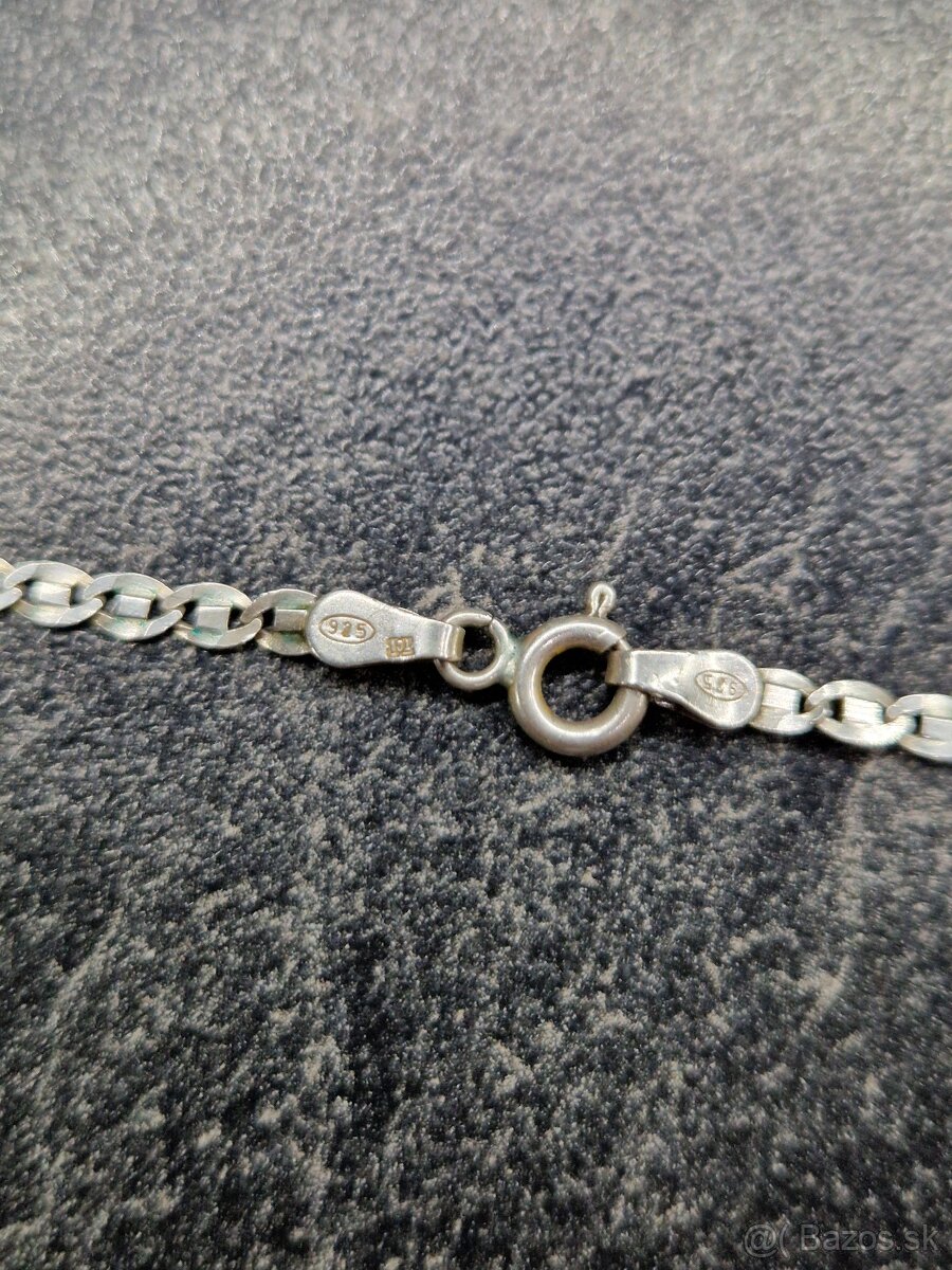 Strieborná retiazka so srdiečkom Swarovski - 3