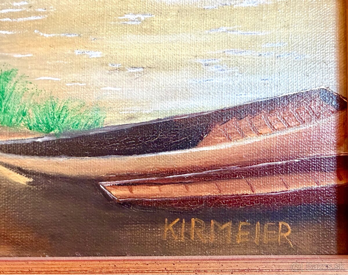 Starý velký obraz, olejomalba - 3