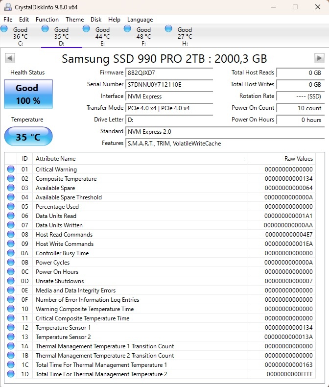 Samsung 990 PRO 2TB, M.2 2280, NVMe (nepoužité) - 3