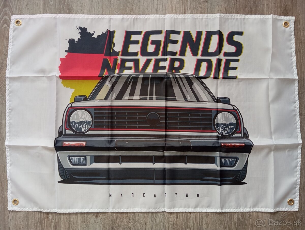 Vlajky VW Golf 1,2,3,GTI,VR6,Hella sport,BBS,R32 - 3