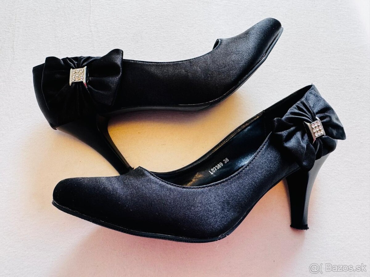 Čierne lodičky s mašličkou - 3