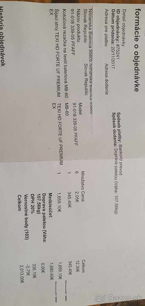 Šijací stroj TEXI - 3