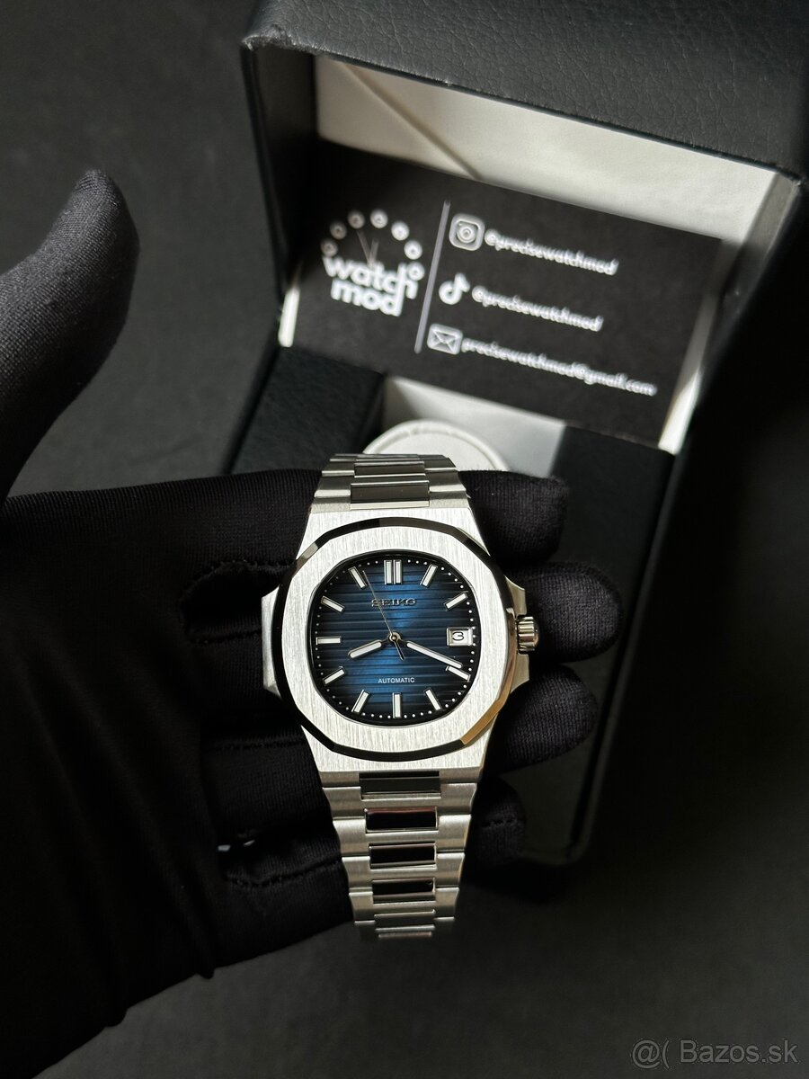 Seiko mod Nautilus Blue - 3