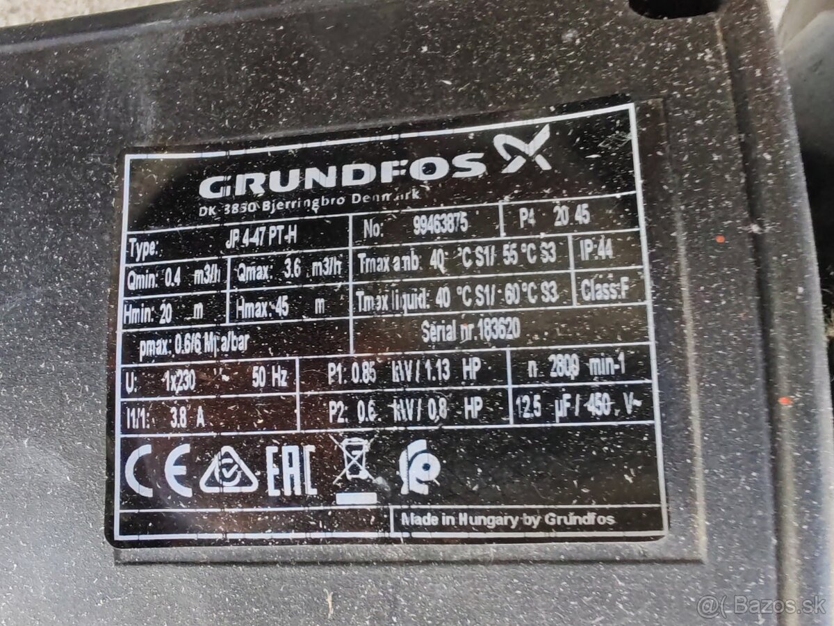 Grundfos JP 4-47 motor čerpadla - 3
