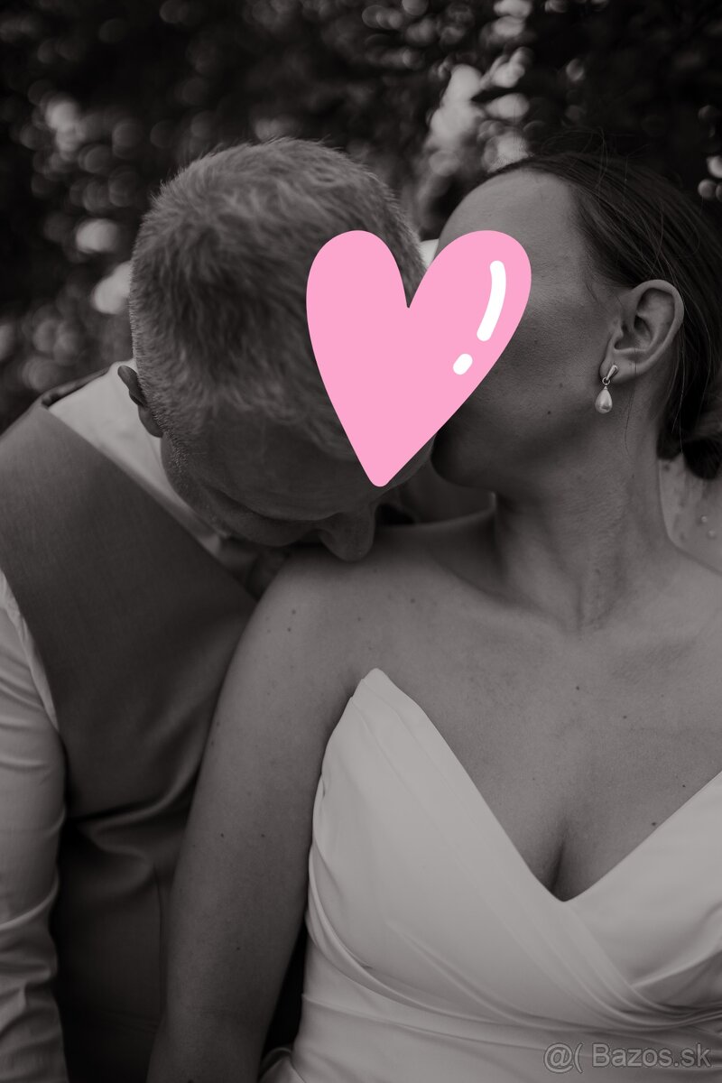 Saténové svadobné šaty - 3