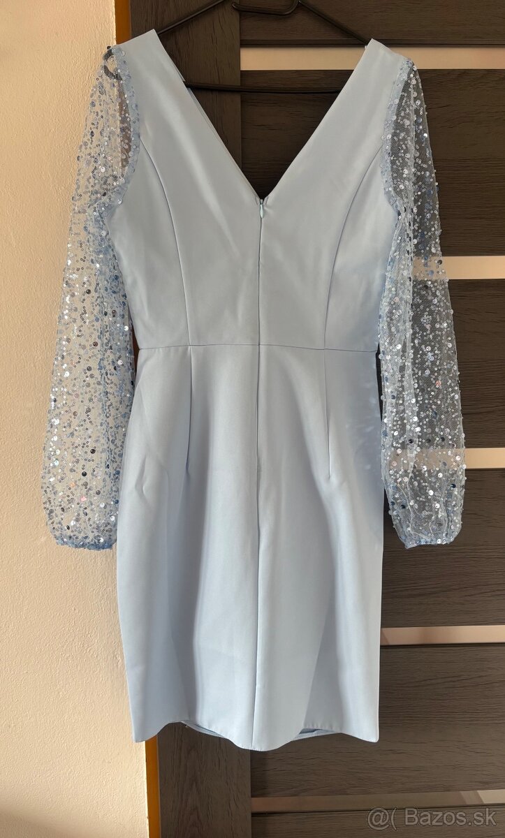 Bledomodré šaty 42/XL - 3