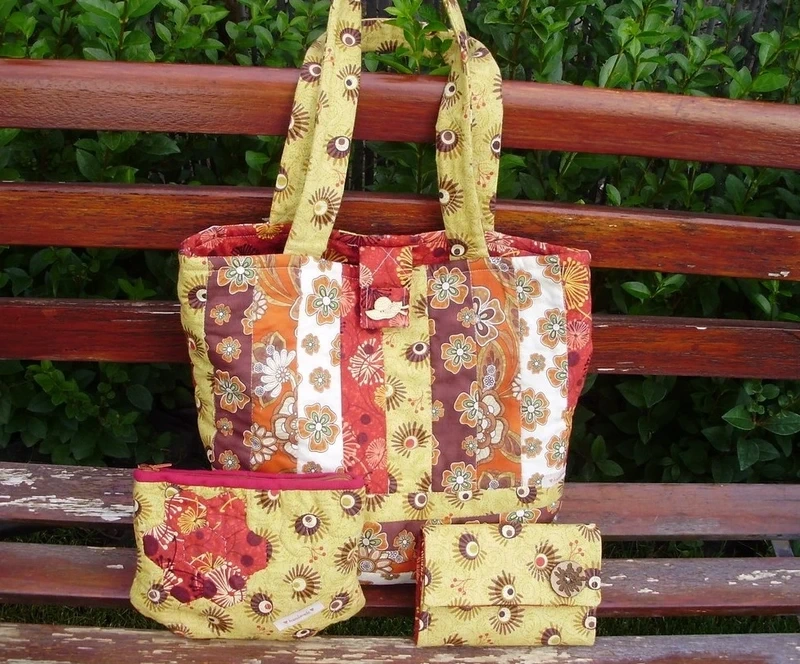 Handmade látkové patchwork kabelky, taštičky, quilty - 3